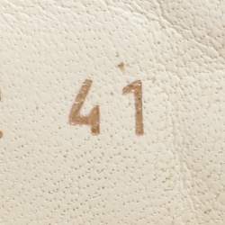 Dior Cream Quilted Leather Mules Size 41
