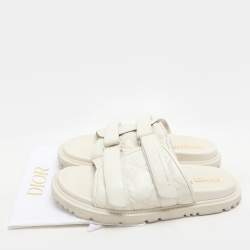 Dior Cream Quilted Leather Mules Size 41