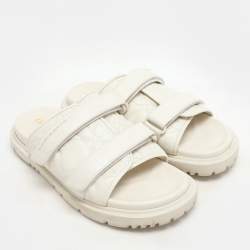 Dior Cream Quilted Leather Mules Size 41