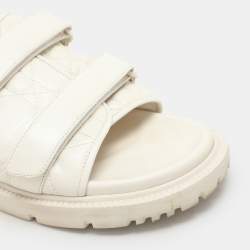 Dior Cream Quilted Leather Mules Size 41