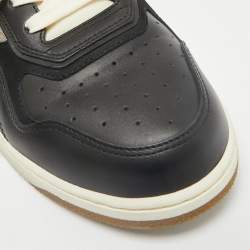 Dior Black/Beige Leather and Oblique Canvas B27 Sneakers Size 43