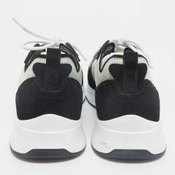 Dior Black/White Suede and Oblique Mesh B25 Sneakers Size 43