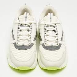 Dior White Mesh and Leather B22 Sneakers Size 42