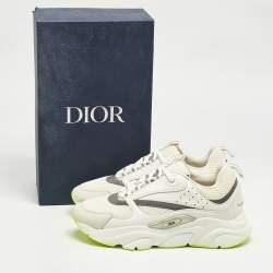 Dior White Mesh and Leather B22 Sneakers Size 42