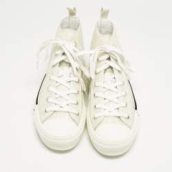 Dior White Oblique Mesh and Rubber B23 Sneakers Size 41
