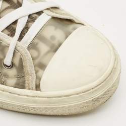 Dior White/Grey Oblique Mesh And PVC B23 High Top Sneakers Size 41