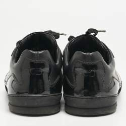 Dior Homme Black Leather and Patent Lace Up Sneakers Size 42