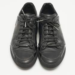Dior Homme Black Leather and Patent Lace Up Sneakers Size 42