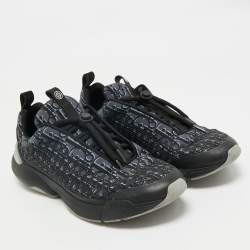Dior Black/Grey Oblique Cannage Neoprene and Rubber B24 Sneakers Size 44