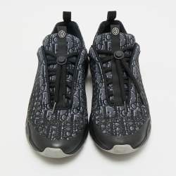 Dior Black/Grey Oblique Cannage Neoprene and Rubber B24 Sneakers Size 44