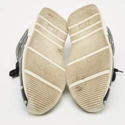 Pre Owned Dior Black Leather Polka Dot Low Top Sneakers Size 42