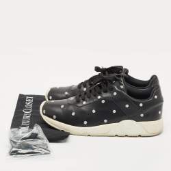 Pre Owned Dior Black Leather Polka Dot Low Top Sneakers Size 42