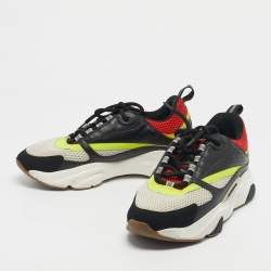 Pre Owned Dior Multicolor Mesh and Leather B22 Sneakers Size 43