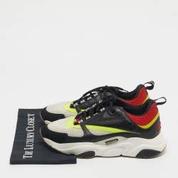 Pre Owned Dior Multicolor Mesh and Leather B22 Sneakers Size 43