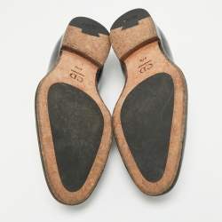 Pre Owned Dior Black Patent Leather Penny Loafers Size 41.5