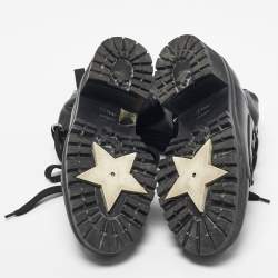 Pre Owned Dior Black Leather D- Fight Combat Boots Size 40