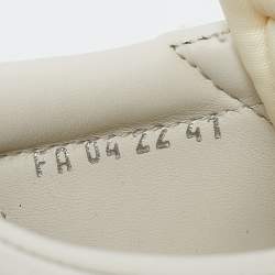 Pre Owned Dior Cream/Grey Leather and Suede B101 Lace Up Sneakers Size 41