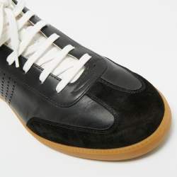 Pre Owned Dior Black Leather and Suede B01 Lace Up Sneakers Size 41