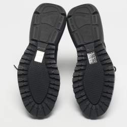 مملوكة مسبقًا حذاء ديور قماش أسود وجلد مستكشف للكاحل مقاس 43