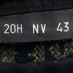 مملوكة مسبقًا حذاء ديور قماش أسود وجلد مستكشف للكاحل مقاس 43