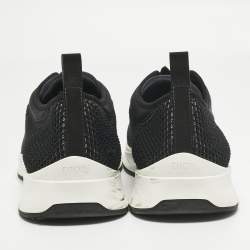 Pre Owned Dior Black Knit Fabric and Neoprene B25 Sneakers Size 40