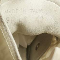 Pre Owned Dior White Oblique Mesh and Rubber B23 Sneakers Size 42