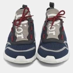 Pre Owned Dior Navy Blue Mesh B21 Low Top Sneakers Size 43