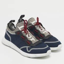 Pre Owned Dior Navy Blue Mesh B21 Low Top Sneakers Size 43