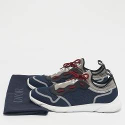 Pre Owned Dior Navy Blue Mesh B21 Low Top Sneakers Size 43