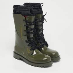 مملوكة مسبقًا حذاء بوت المطر ديور أخضر مطاط مقاس 39