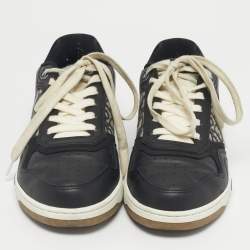 Pre Owned Dior Black Canvas and Leather b27 Lace Up Sneakers Size 42.5