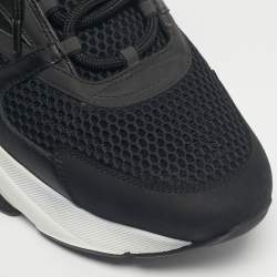 Pre Owned حذاء رياضي ديور جلد وشبكة أسود B22 أربطة مقاس 44