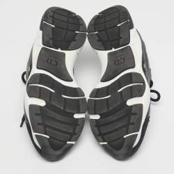 Pre Owned حذاء رياضي ديور جلد وشبكة أسود B22 أربطة مقاس 44