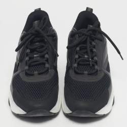 Pre Owned حذاء رياضي ديور جلد وشبكة أسود B22 أربطة مقاس 44