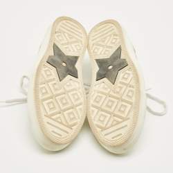 Pre Owned Dior Cream Canvas Walk'n'Dior Lace Up Sneakers Size 41