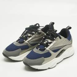 Pre Owned Dior Multicolor Mesh and Leather B22 Sneakers Size 44