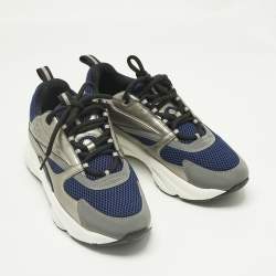 Pre Owned Dior Multicolor Mesh and Leather B22 Sneakers Size 44