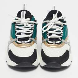 Pre Owned Dior Multicolor Mesh and Leather B22 Sneakers Size 44