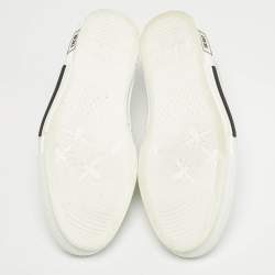 Pre Owned Dior White Oblique Mesh and Rubber B23 Sneakers Size 45