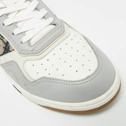 مملوكة مسبقًا Dior Grey/White Oblique Canvas and Leather B27 Low Top Sneakers Size 45