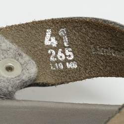 مملوكة مسبقًا Dior Grey Leather and Wool Milano Slingback Sandals Size 41