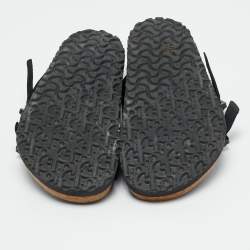 Pre Owned Dior X Birkenstock Milano Black Suede Buckle Slingback Sandals Size 42