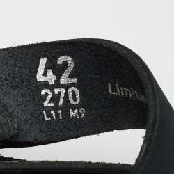 Pre Owned Dior X Birkenstock Milano Black Suede Buckle Slingback Sandals Size 42