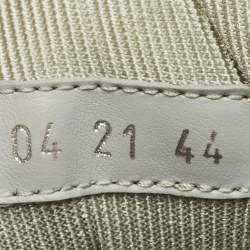 Pre Owned Dior B27 Size 44 Grey/White Leather and Oblique Fabric B27 Low Top Sneakers