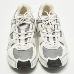مملوكة مسبقًا حذاء رياضي ديور بي24 رنتك اب قماش وجلد رمادي/أبيض منخفض مقاس 43