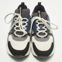 Pre Owned حذاء رياضي ديور B22 متعدد الألوان جلد وشبك بعنق منخفض مقاس 43