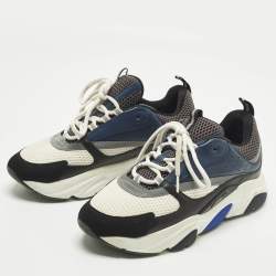 Pre Owned حذاء رياضي ديور B22 متعدد الألوان جلد وشبك بعنق منخفض مقاس 43