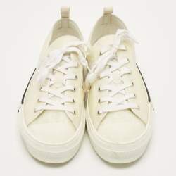 Pre Owned حذاء رياضي ديور ب23 شبكي مطاطي أبيض/أسود بعنق طويل مقاس 41