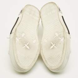 Pre Owned حذاء رياضي ديور ب23 شبكي مطاطي أبيض/أسود بعنق طويل مقاس 41