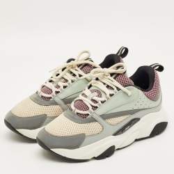 Pre Owned Dior B22 Size 44.5 Multicolor Leather and Mesh Low Top Sneakers